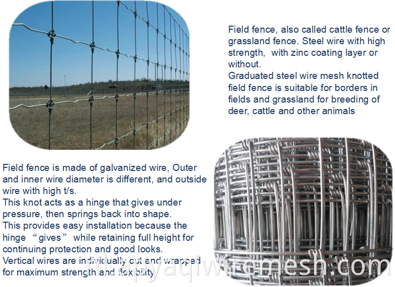 China Leverancier Hoge treksterkte Deer Draad Mesh Hek/ Fixed Knot Field Fence